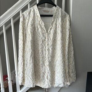 Elegant White and Gold Women's Top